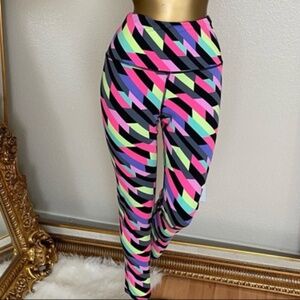 Victoria's Secret VSX Knockout Full Length Neon Color block Tights/Leggings